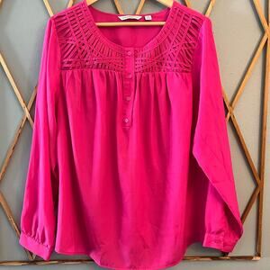 Isaac Mizrahi Pink Blouse